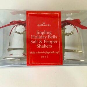 Silver Bell Salt & Pepper Shakers Christmas Holiday (Bells Ring) Hallmark rings